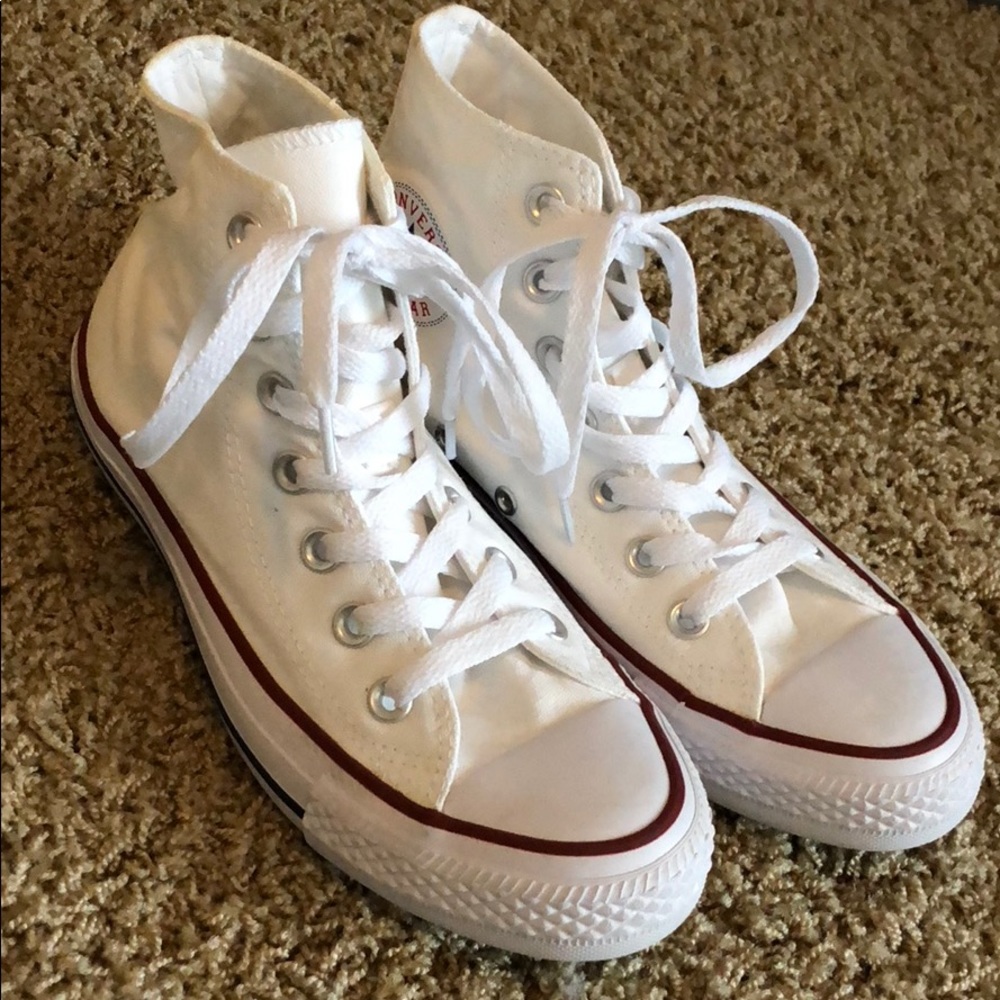 Hi-top white converse